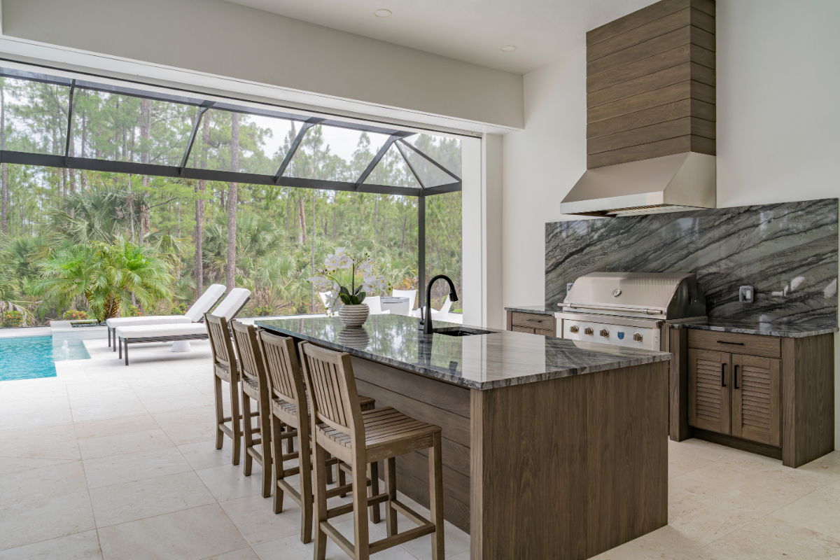 Covered Outdoor Kitchen Design Fort Myers FL
